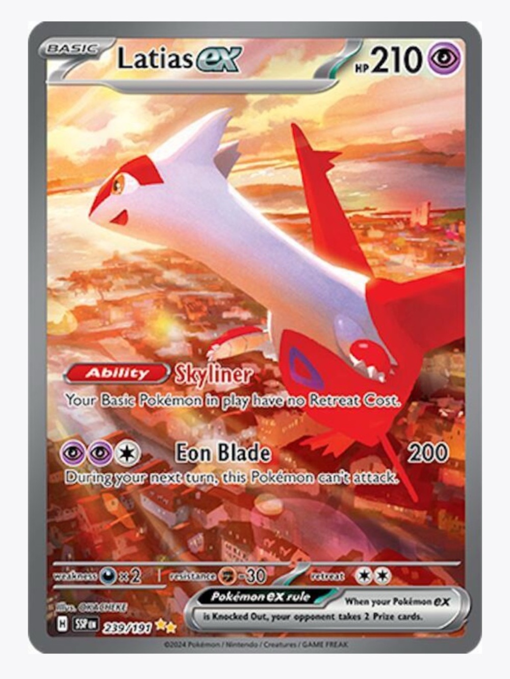 Latias EX Card - Red & White